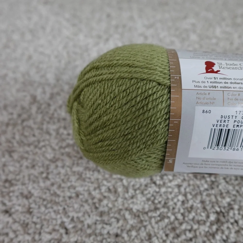 Lion Brand Vanna's Choice Acrylic Yarn Dusty Green 173 Medium‎ 4 170yd 3.5oz